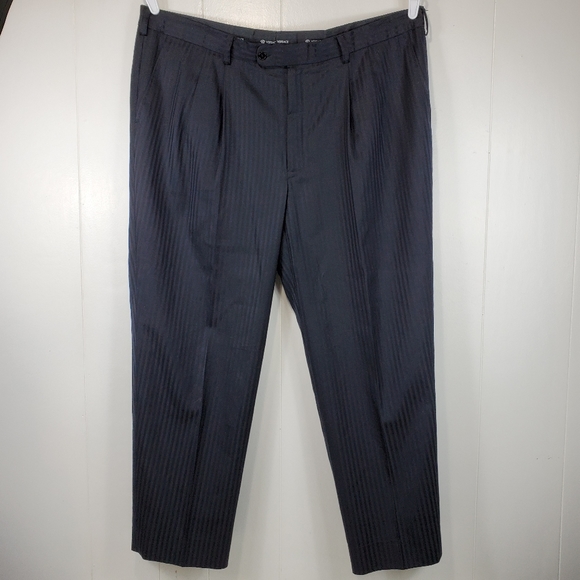 Versace subtle striped men's trouser pants size 44 ( see measurements) - Picture 6 of 11